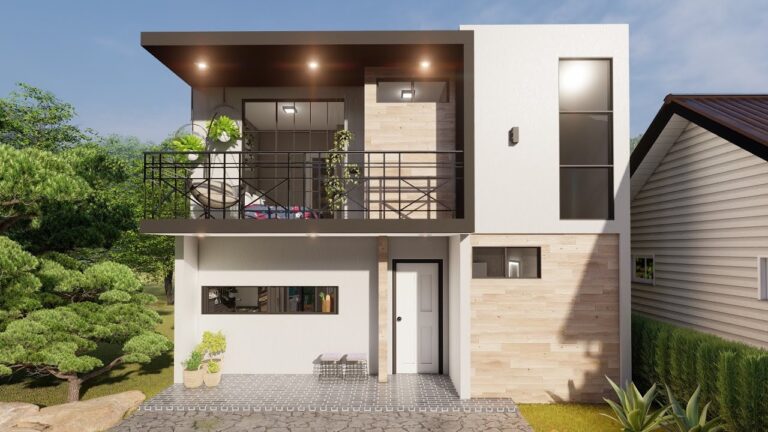 Dise&ntilde;o eficiente de una casa de dos plantas sencillas